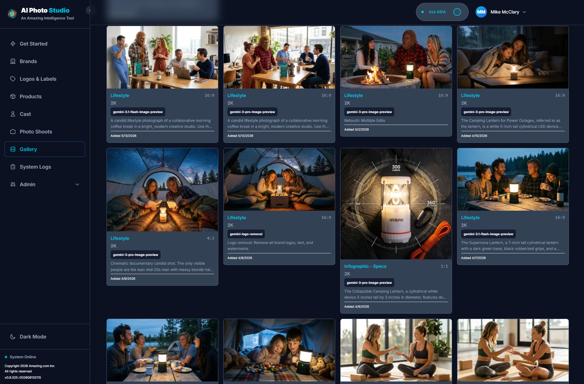 AI Photo Studio image gallery.