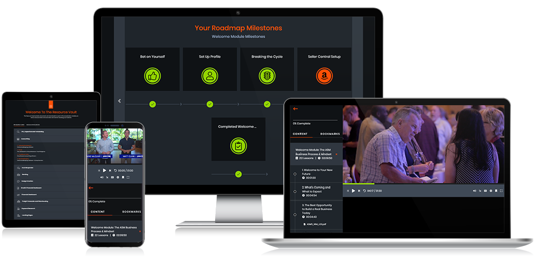 ASM AI Edition training displayed across desktop, tablet and phone.