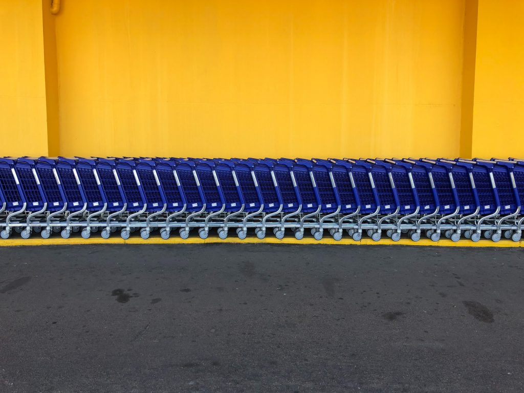 growth of walmart depicted by carts